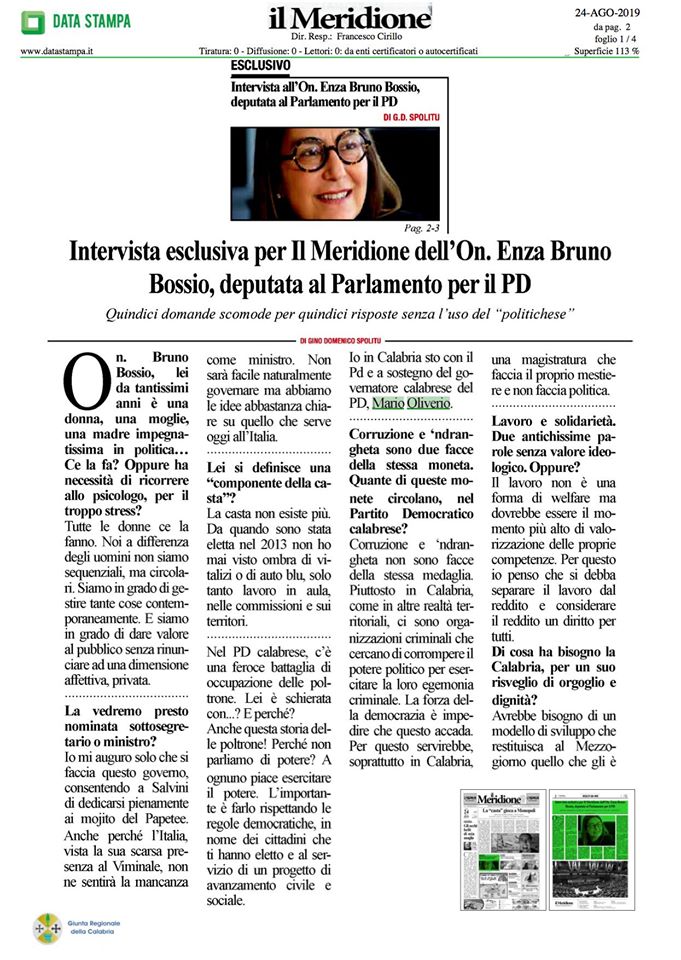 Intervista su Il Meridione